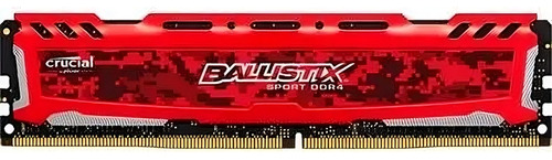 Memória Ram 8gb Ddr4 Cl16 Ballistix Sport Lt Gamer Vermelha (Usado)