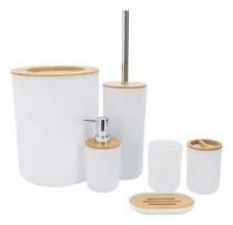 Comprar Set De Baño Juego De Accesorios Para Baño 6 Piezas Completo Color Blanco Ug