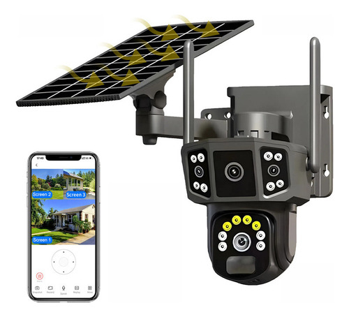 Jaa Cámara Solar Sim 4g, Lente Dual 4k,wifi Inalámbrica,