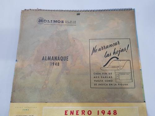 Imagen 3 de 9 de Antiguo Almanaque Molinos Río De La Plata 1949 Mag 58619