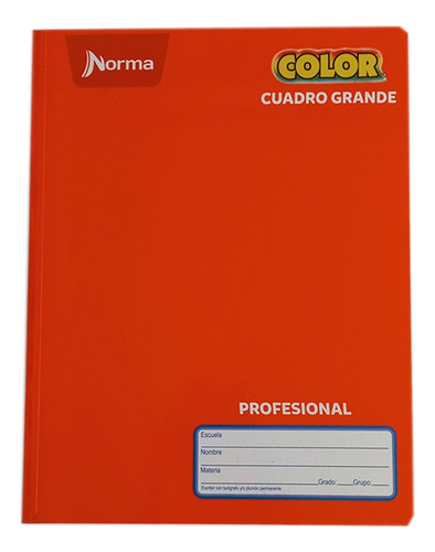 Pack Con 5 Cuadernos Norma Color Profesional Cuadro Grande