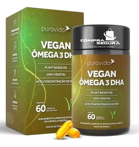 Omega 3 Vegano Alta Concentración Pura Vida