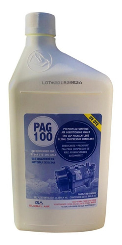 Aceite Pag 100 + Uv Dye Global (1 Litro) Aire Acondicionado