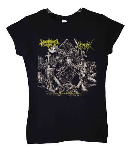 Polera Mujer Perversor Morbosidad Split Metal Abominatron