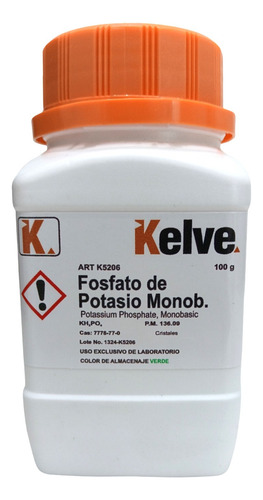 Fosfato De Potasio Monobasico R. A. De 100 G Kelve K5206