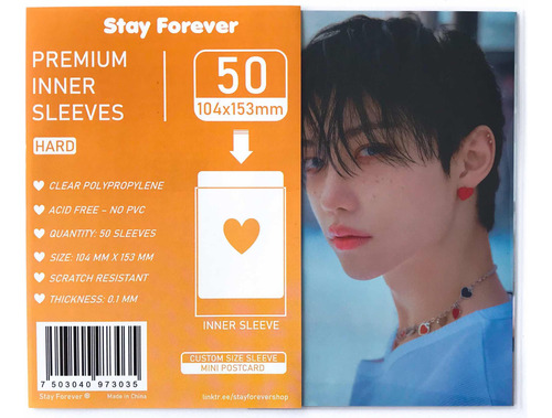 50 Sleeves Stay Forever Photocards Hoja Protectoras Postcard