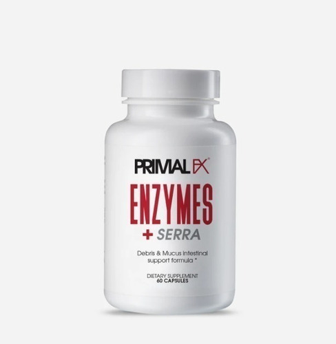 Enzymes + Serra , Encimas Primal Fx  60 Caps ,