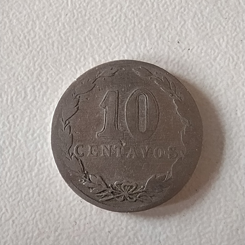 Antigua Moneda Níquel 10 Centavos Argentina 1914 Cj# 103