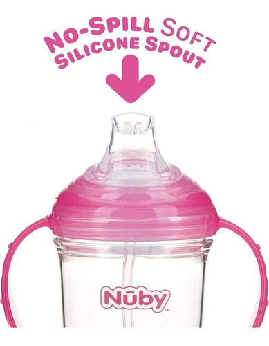 Vaso 360 Nuby Grip N' Sip. Pitillo 360