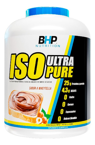 Proteina Bhp Isopure Ultra Cero Carbs 4.2 Lbs 60 Servicios Sabor Wheytella