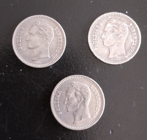 3 Monedas 25 Céntimos 1965
