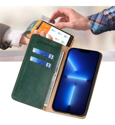 B Funda Protectora Para Motorola Carcasa Case De Cuero