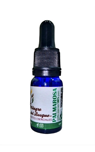 Aceite Palmarosa (esencial) 10 Ml 100% Puro Y Natural