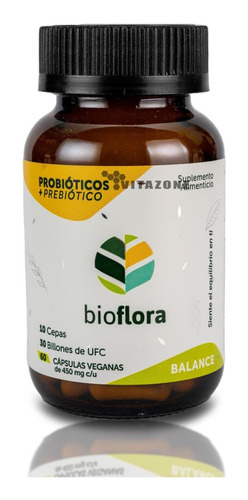 Probióticos Prebióticos 60 Caps 10 Cepas Bioflora Balance