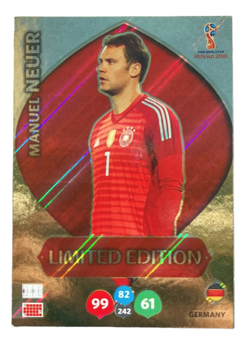 Carta Manuel Neuer - Mundial Rusia 2018 Limited Edition 