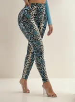 Comprar Leggings Talle Alto Estampado Piel De Serpiente