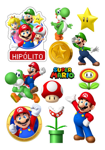 Stickers De Mario Bros Y Sonic Para Imprimir Personalizables