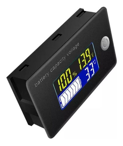 Voltímetro Dc Digital 12v 24v 36v 48v Medidor Nível De Carga