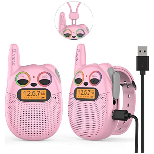 Walkie Talkies Para Niños Recargables, Juguetes Para Niños