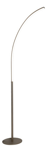 Luminária De Chão Moderna Grande Bivolt 12w Branco Neutra Cúpula Dourado Estrutura Dourado