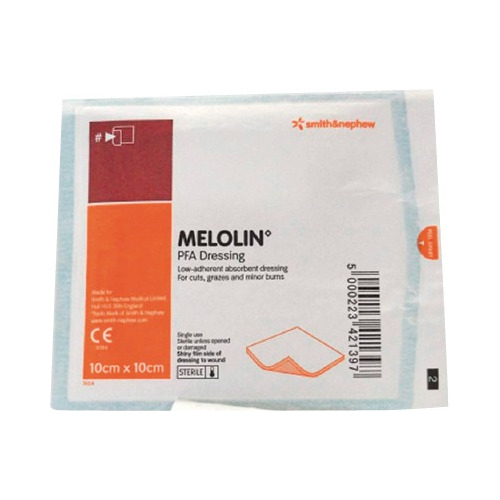 Apósito En Gasa Absorbente Estéril Melolin 10 Cm X 10 Cm