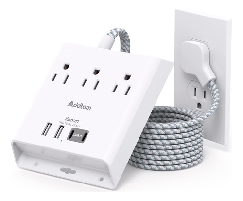 Regleta De Alimentación Con Usb C, Cable De Extensión Con.