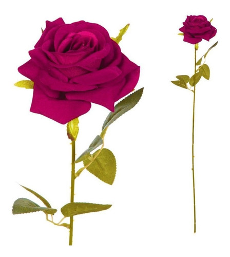 1 Rosa Artificial 77cm Flores Realistas Decoracion Color Mnr