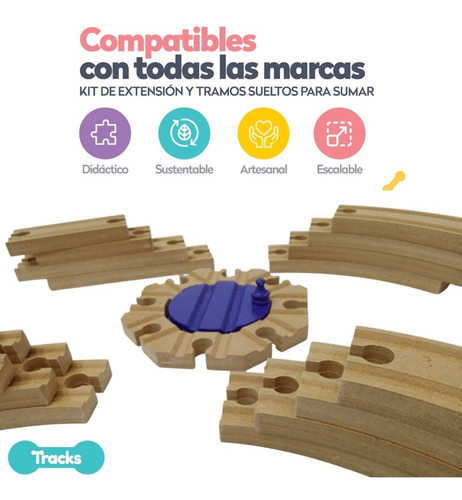 Imagen 8 de 9 de Tren Didactico Pista En 8 Gigante Tracks Compatible Trencity