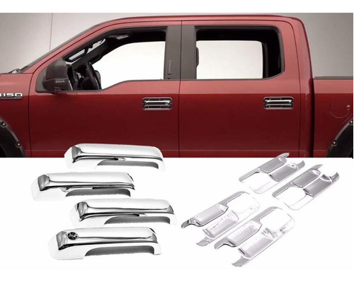 Eloveq Para Ford Super Duty Chrome Manija Puerta Cubierta