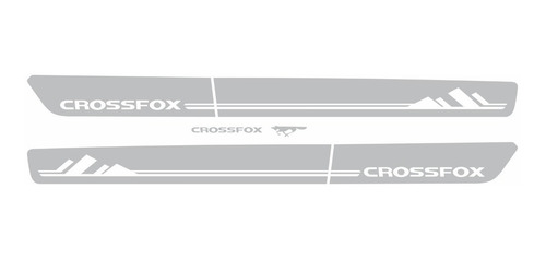 Adesivo Faixa Lateral Volkswagen Crossfox 2012 Prata