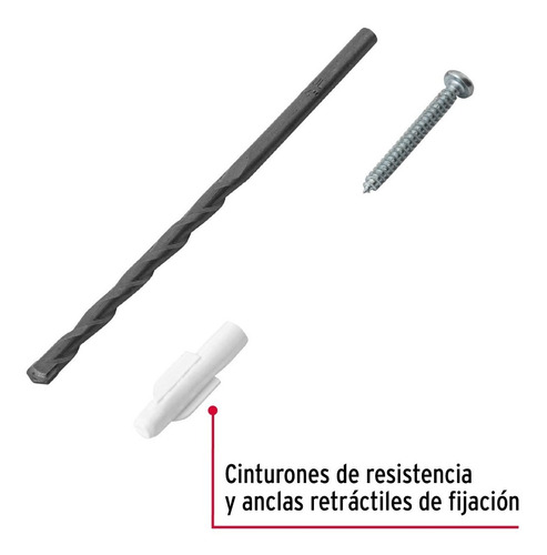 Kit De 20 Taquetes 3/16' Con Pijas #6 Y 1 Broca 3/16, Fiero