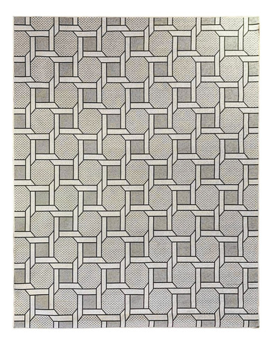 Tapete Comercial Sala Tecido Corrente 1x1,5m Textil Jserrano Cor Cinza-claro Desenho Do Tecido Geométrico