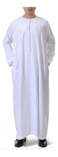 Hombres Árabes Musulmanes Thobe Thawb Caftan .