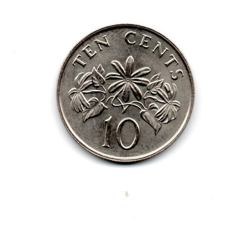 Singapur Moneda 10 Cent Año 1991 Km#51 Asia Sin Circular