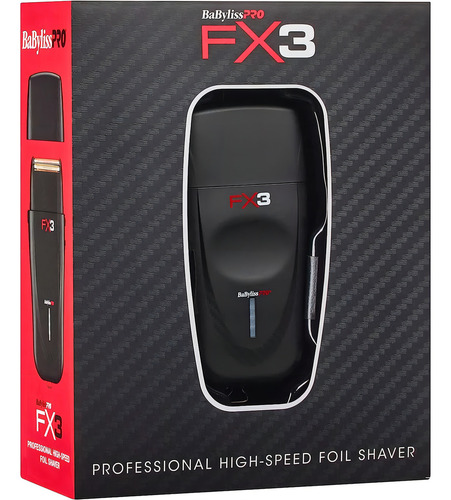 Afeitadora Fx3 Babyliss Pro Recargable Color Negro