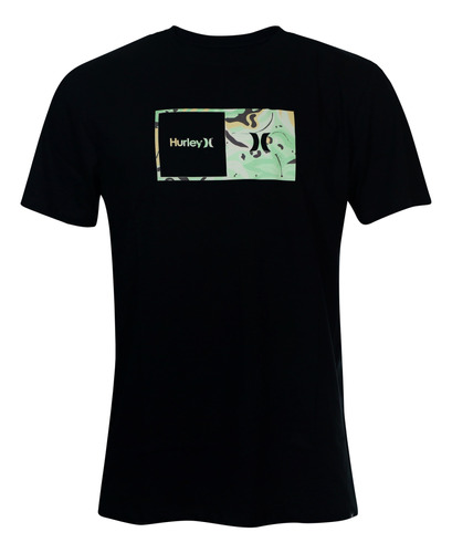 Camiseta Hurley Silk Aloha Box Preta Masculina Original