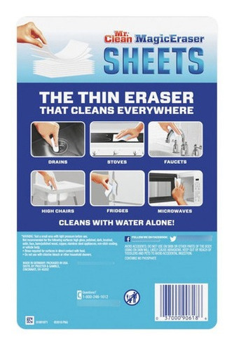 Magic Eraser Sheets 16 Hojas Mr. Clean