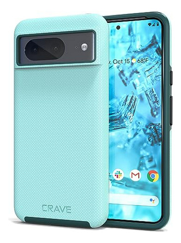 Funda Google Pixel 8 Protección Dual Resistente Aqua