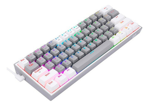 Teclado Mecánico Redragon K616 Rgb Gw Sp Fizz Pro Gris
