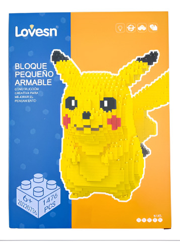 Bloques Armables 3d Pikachu Charizard Pokemon Nivel 5