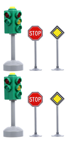 Juego De 2 Minijuegos De Semáforos Traffic Model Toys