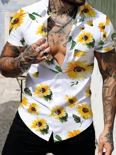 Camisa de girasoles para hombre new arrivals