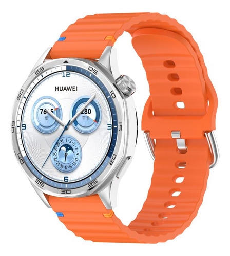 Correa De Reloj De Silicona Naranja Para Huawei Watch Gt 3 4