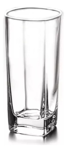Jogo 6 Copos De Vidro Quadrado Drink Fundo Grosso Agua 280ml