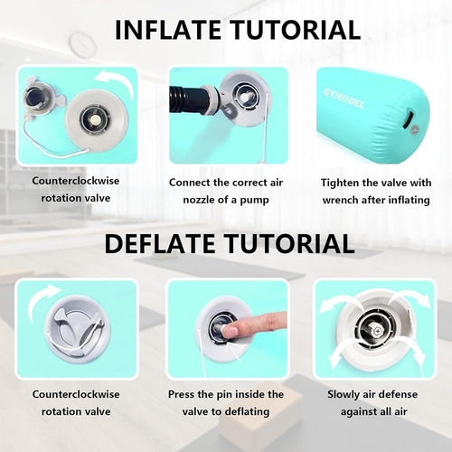 Air Roller - Colchoneta Inflable Para Gimnasia Con Bomba Par