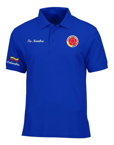 Camiseta Tipo Polo Colombia Personalizada Logos Bordados