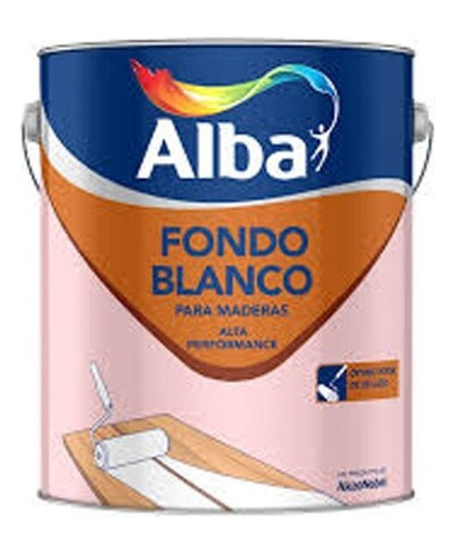 Fondo Blanco Alba Pintura Base P/madera 4lt Pintumm