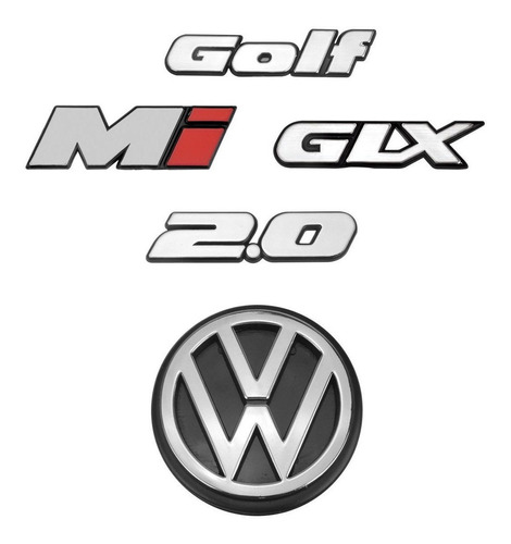 Kit Emblemas Insignias Volkswagen Golf Glx 2.0 Mi Mk3