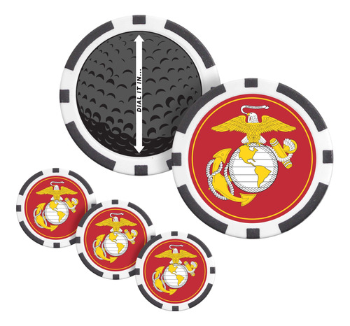 Chips Poquer Golf 4 Marine Tema Usmc Dial Velocidad