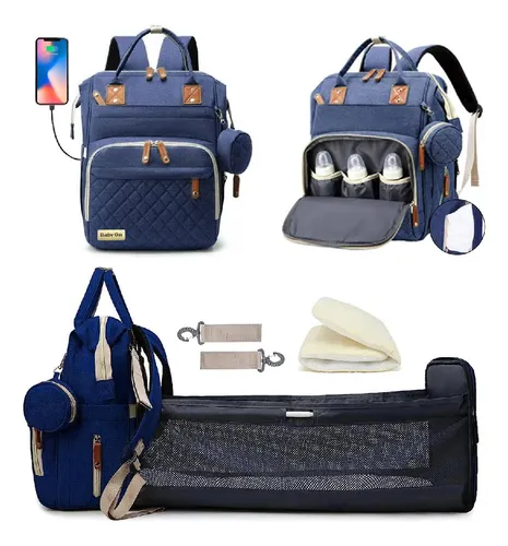 Pañalera Tipo Morral Cambiador Para Bebé